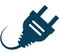 Icon für Tätigkeitsfeld Energieberatung blau